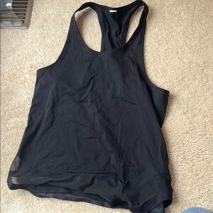 Lululemon Black Tank Top, mesh bottom